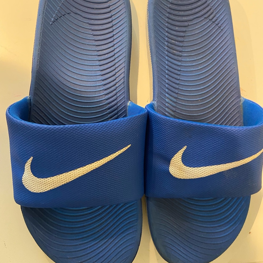 Nike Kids Royal Blue Slide Sandals